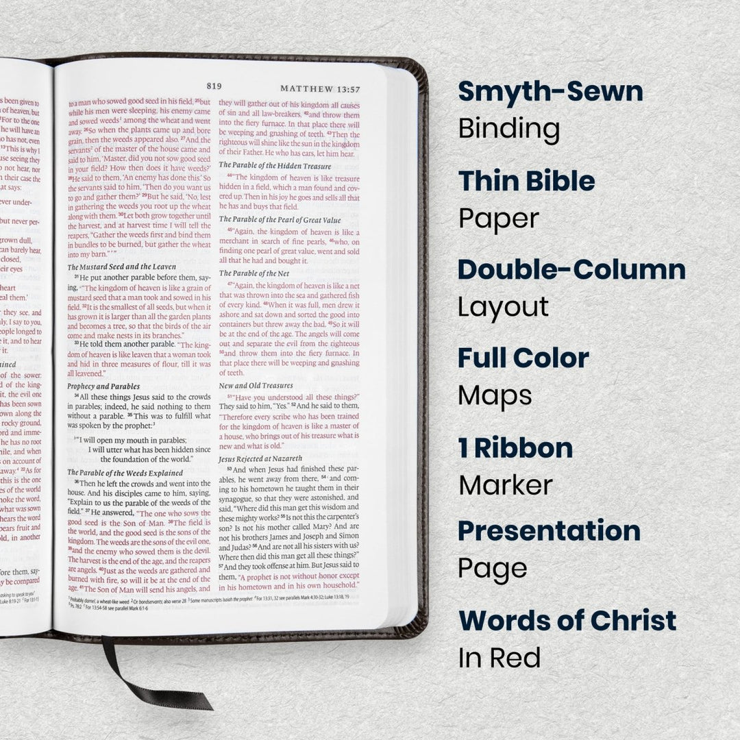 Custom Personalized Church Bible Black ESV Small Print | Crown Design - Shepherds Shelf