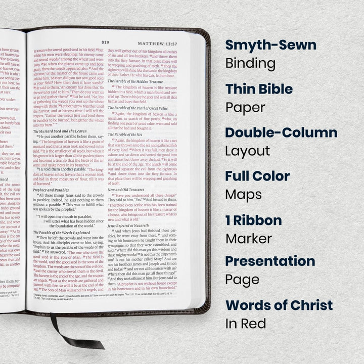 Custom Personalized Church Bible Black ESV Small Print | Crown Design - Shepherds Shelf