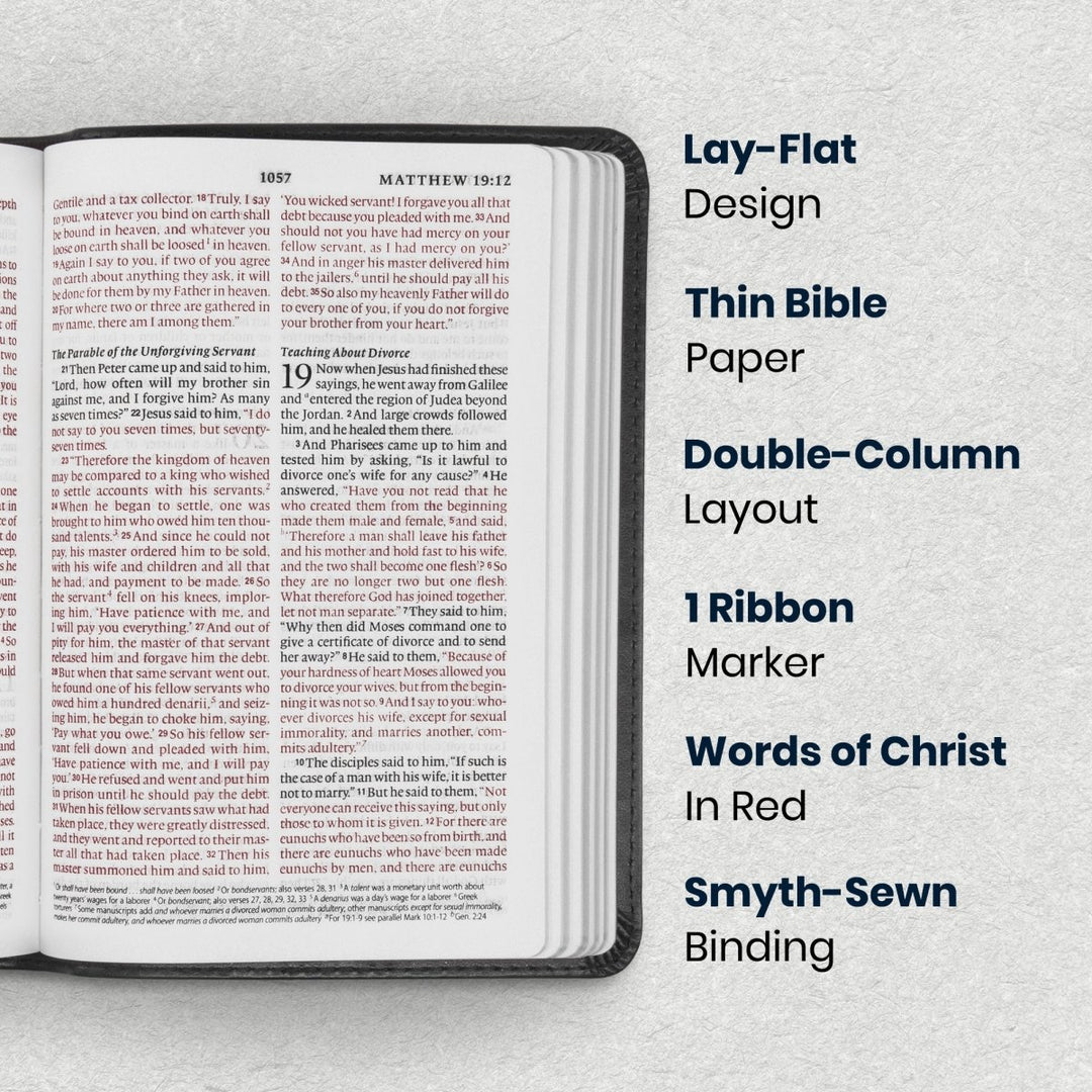 Custom Personalized Church Bible Black ESV Small Print | Crown of Thorns - Shepherds Shelf