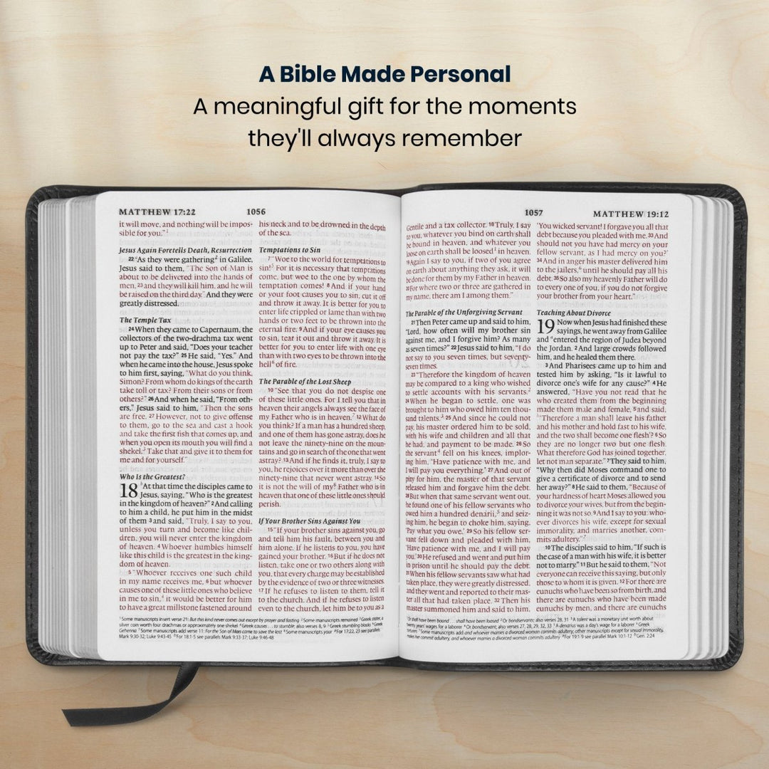 Custom Personalized Church Bible Black ESV Small Print | Crown of Thorns - Shepherds Shelf