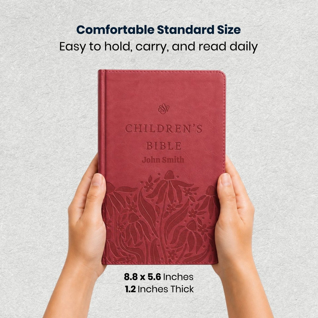 Custom Personalized Church Bible ESV Children Medium Print | Red - Shepherds Shelf
