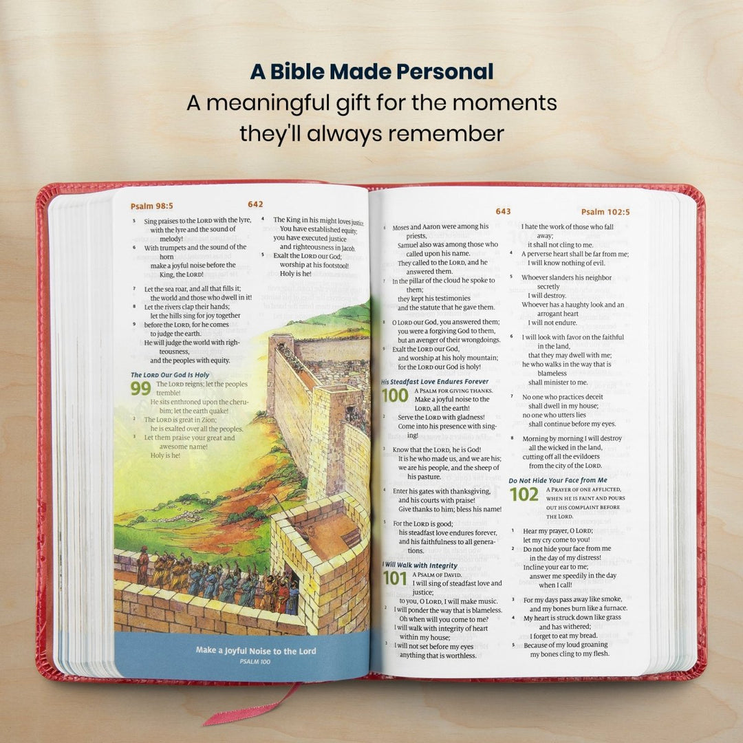 Custom Personalized Church Bible ESV Children Medium Print | Red - Shepherds Shelf