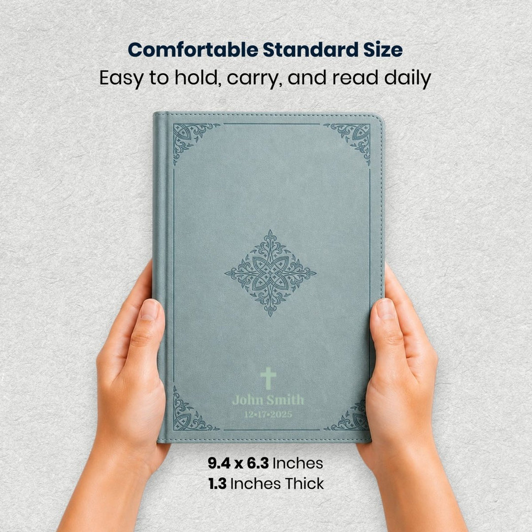 Custom Personalized Church Bible ESV Chronological Bible Medium Print | Teal - Shepherds Shelf