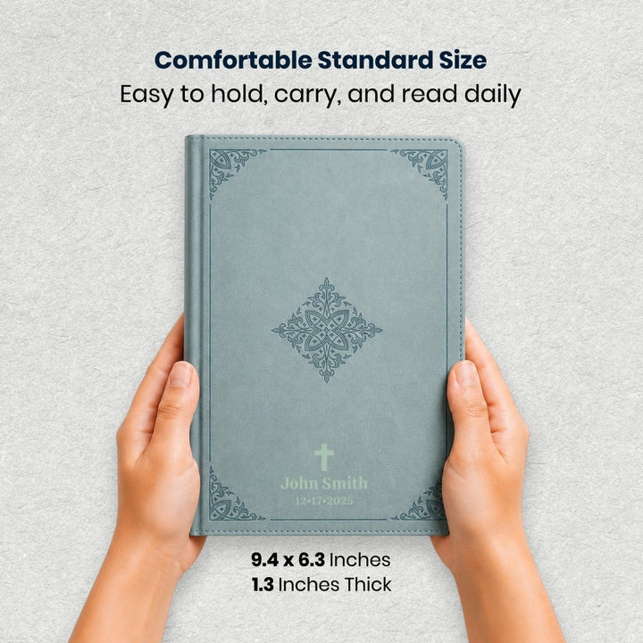 Custom Personalized Church Bible ESV Chronological Bible Medium Print | Teal - Shepherds Shelf
