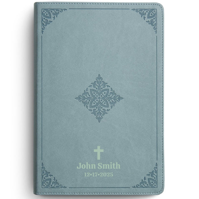 Custom ESV Medium Print Chronological Bible in Faux Leather Teal | Christian Gift for Everyday Faith