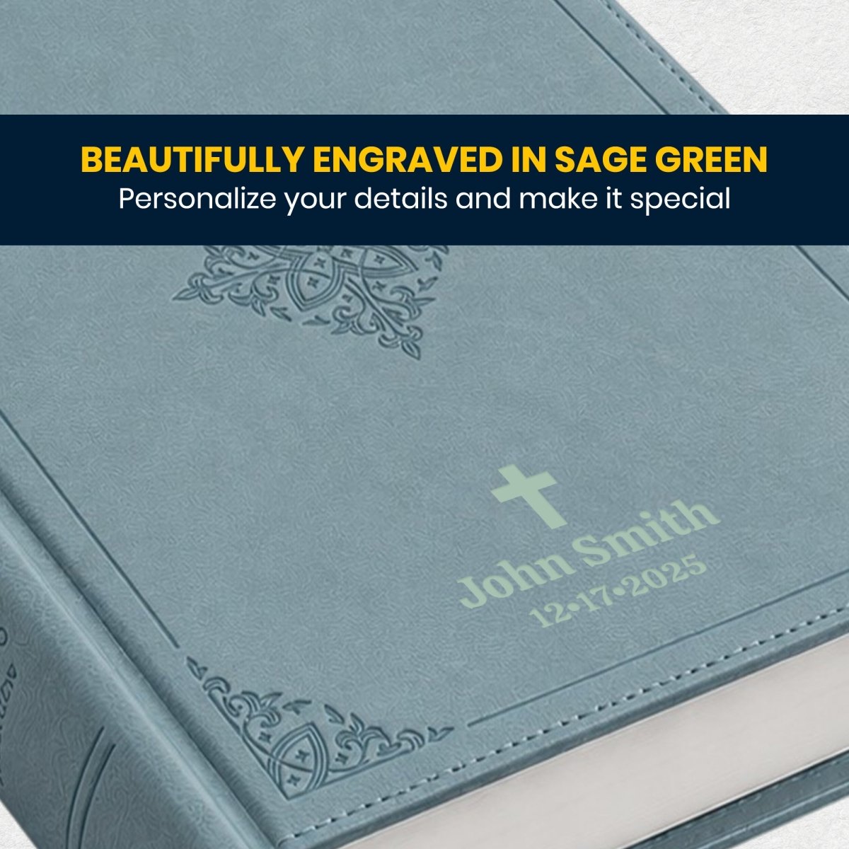 Custom Personalized Church Bible ESV Chronological Bible Medium Print | Teal - Shepherds Shelf