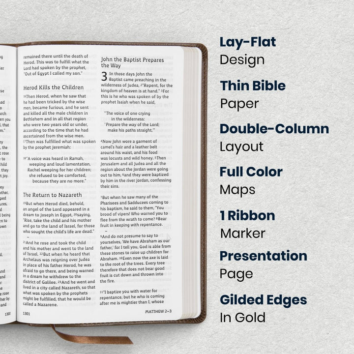Custom Personalized Church Bible ESV Dyslexia-Friendly Bible Large Print | Brown - Shepherds Shelf