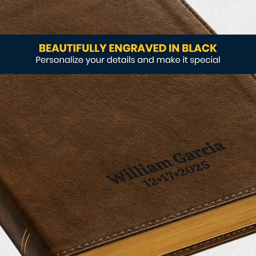 Custom Personalized Church Bible ESV Dyslexia-Friendly Bible Large Print | Brown - Shepherds Shelf