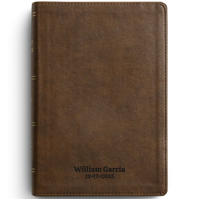 Custom ESV Large Print Dyslexia-Friendly Bible in Faux Leather Brown | Christian Gift for Easier Reading