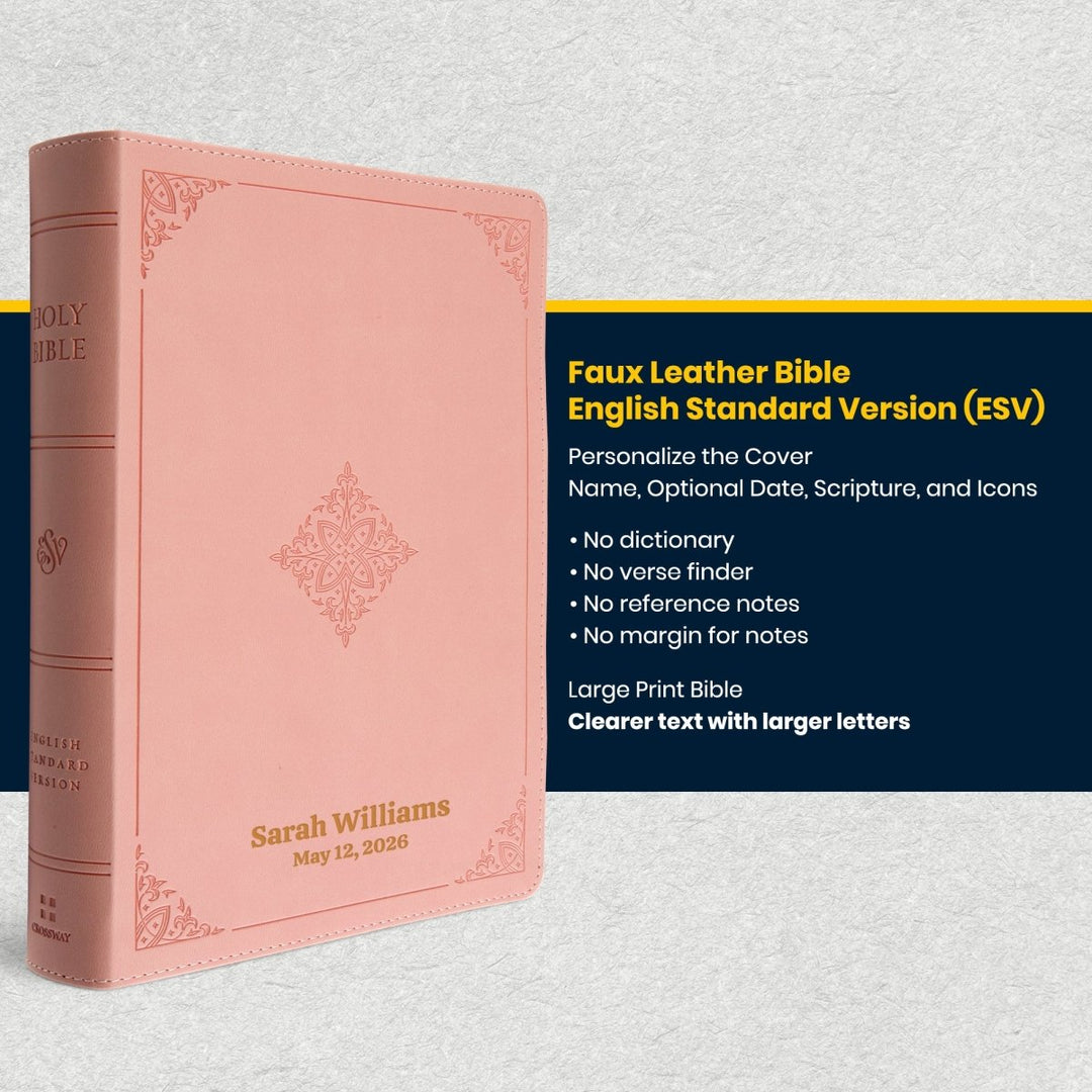 Custom Personalized Church Bible ESV Giant Print | Pink - Shepherds Shelf