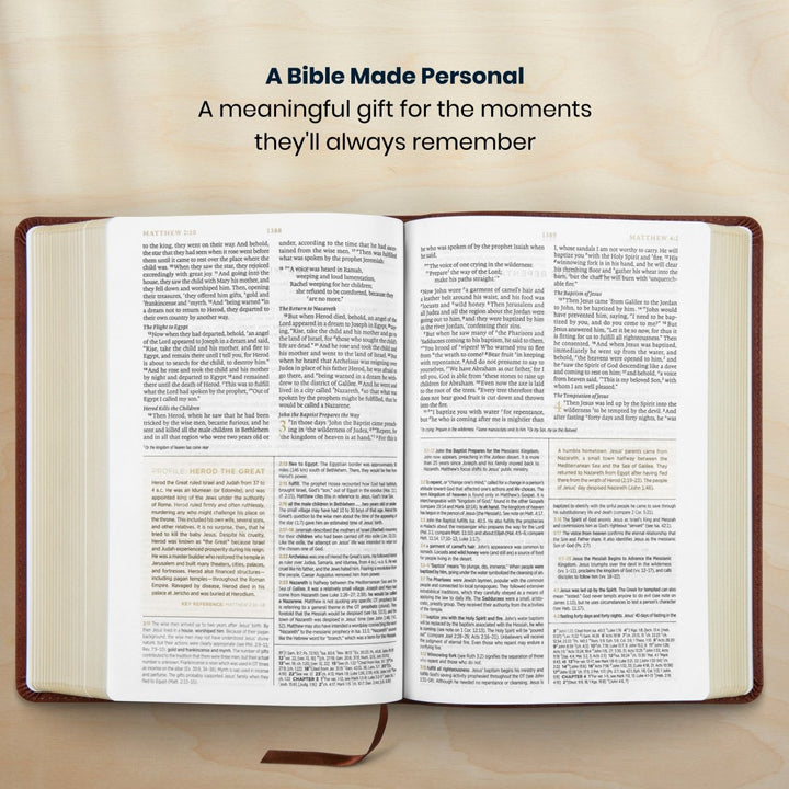 Custom Personalized Church Bible ESV Men's Study Bible Small Print | Brown - Shepherds Shelf
