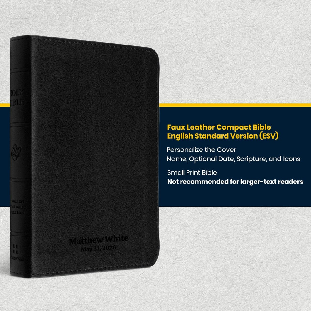 Custom Personalized Church Bible ESV Small Print | Black - Shepherds Shelf