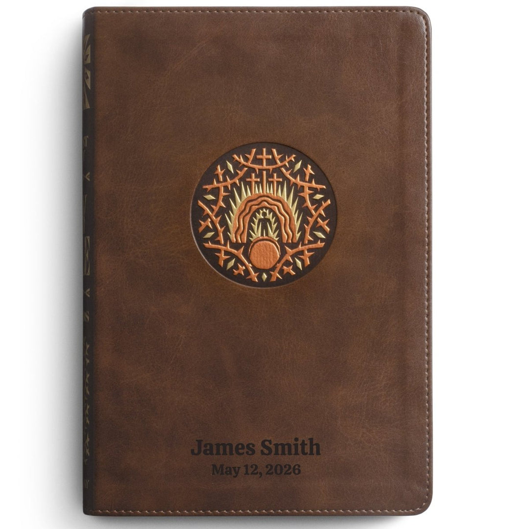 Custom Personalized Church Bible ESV The Biggest Story Bible Medium Print | Brown - Shepherds Shelf