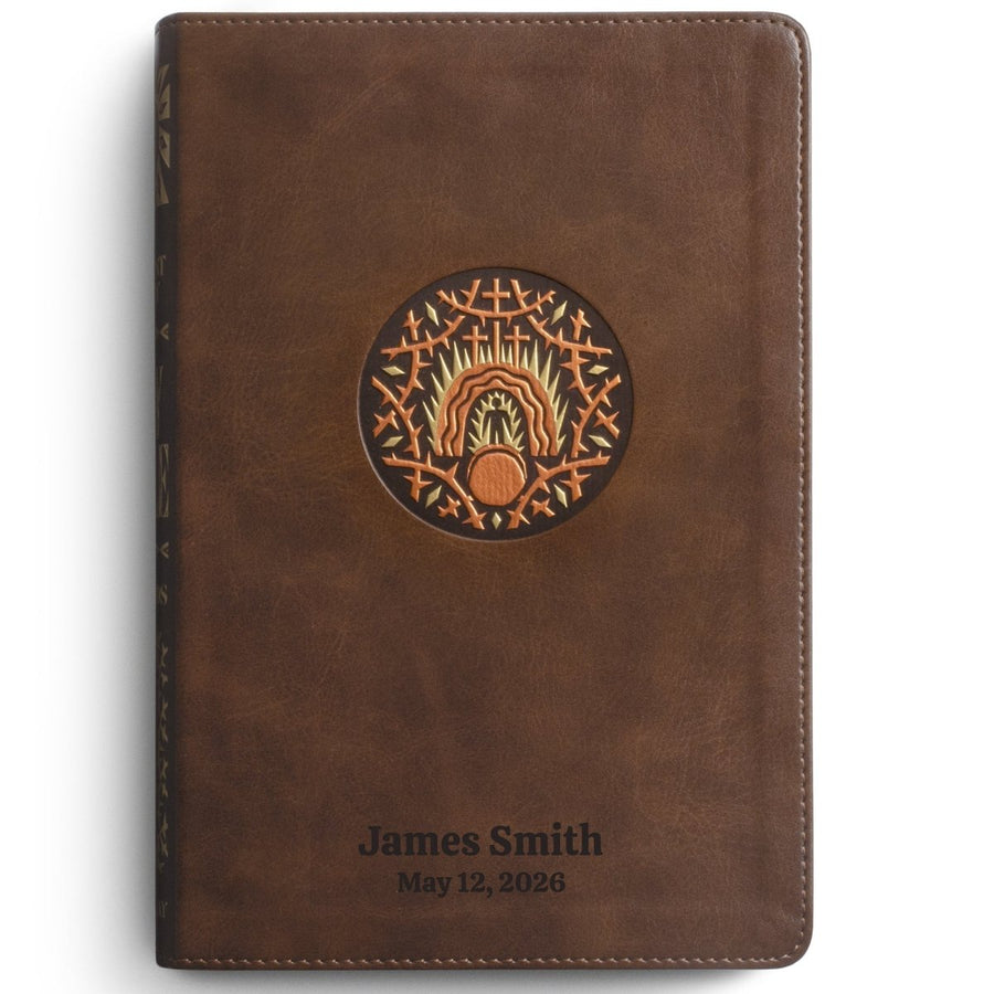 Custom Personalized Church Bible ESV The Biggest Story Bible Medium Print | Brown - Shepherds Shelf