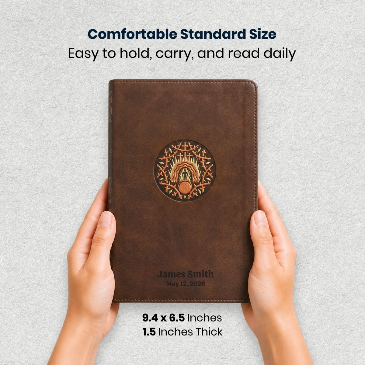 Custom Personalized Church Bible ESV The Biggest Story Bible Medium Print | Brown - Shepherds Shelf