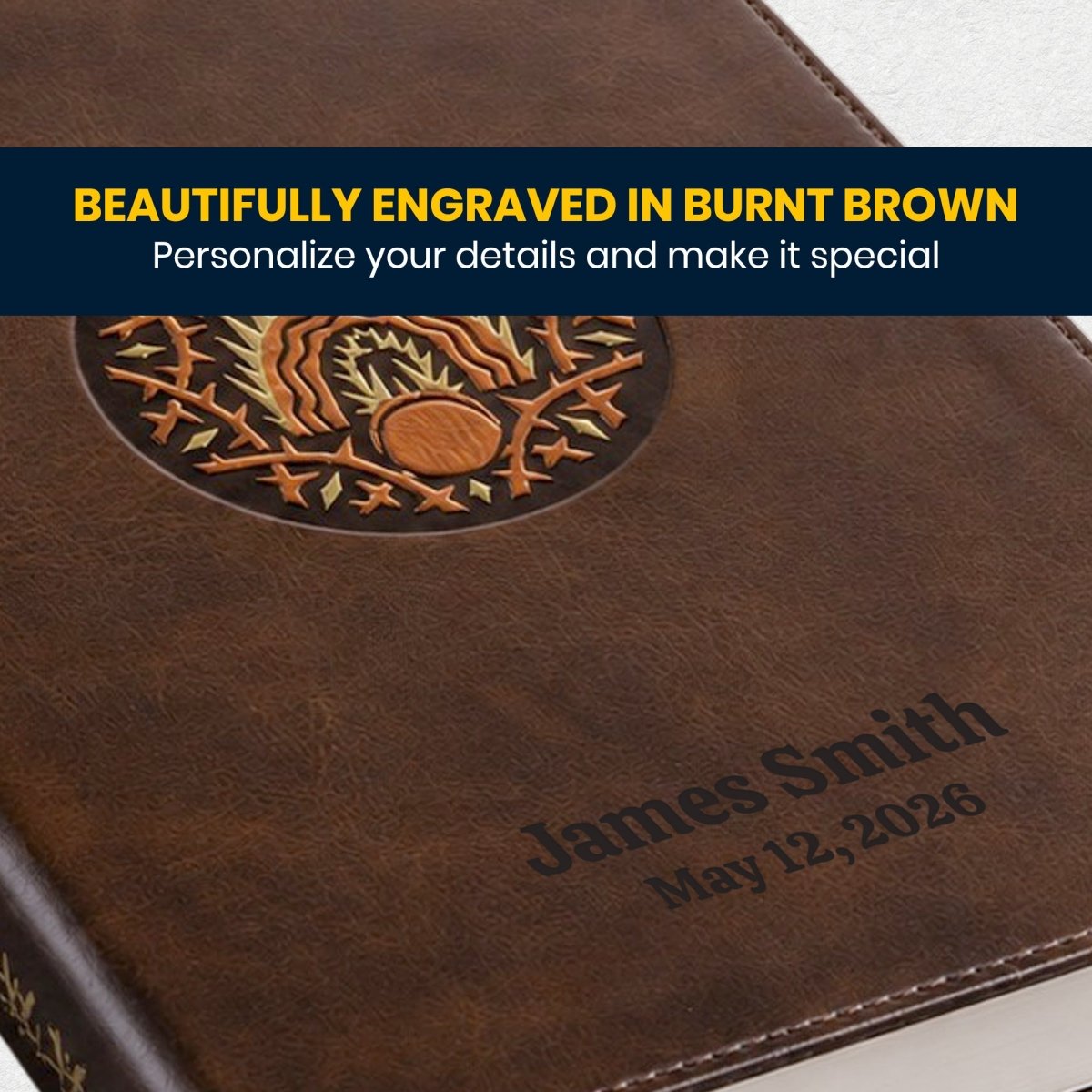 Custom Personalized Church Bible ESV The Biggest Story Bible Medium Print | Brown - Shepherds Shelf