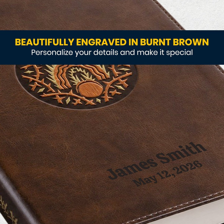 Custom Personalized Church Bible ESV The Biggest Story Bible Medium Print | Brown - Shepherds Shelf
