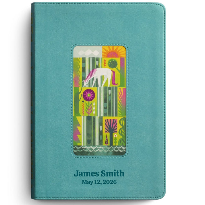 Custom Personalized Church Bible ESV The Biggest Story Bible Medium Print | Teal - Shepherds Shelf