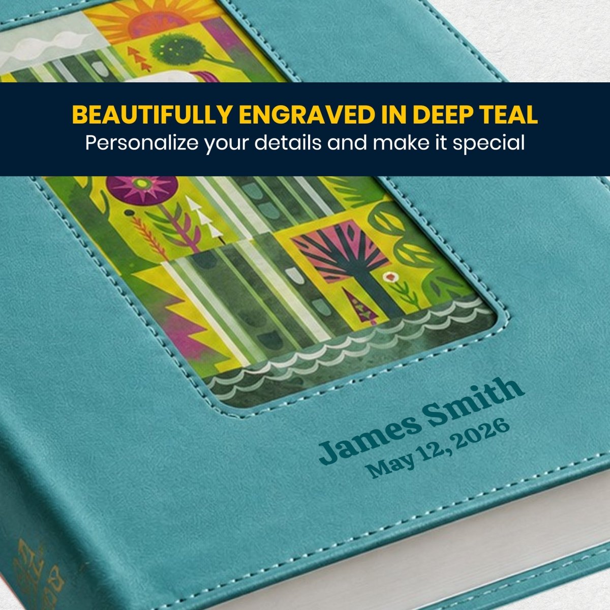 Custom Personalized Church Bible ESV The Biggest Story Bible Medium Print | Teal - Shepherds Shelf