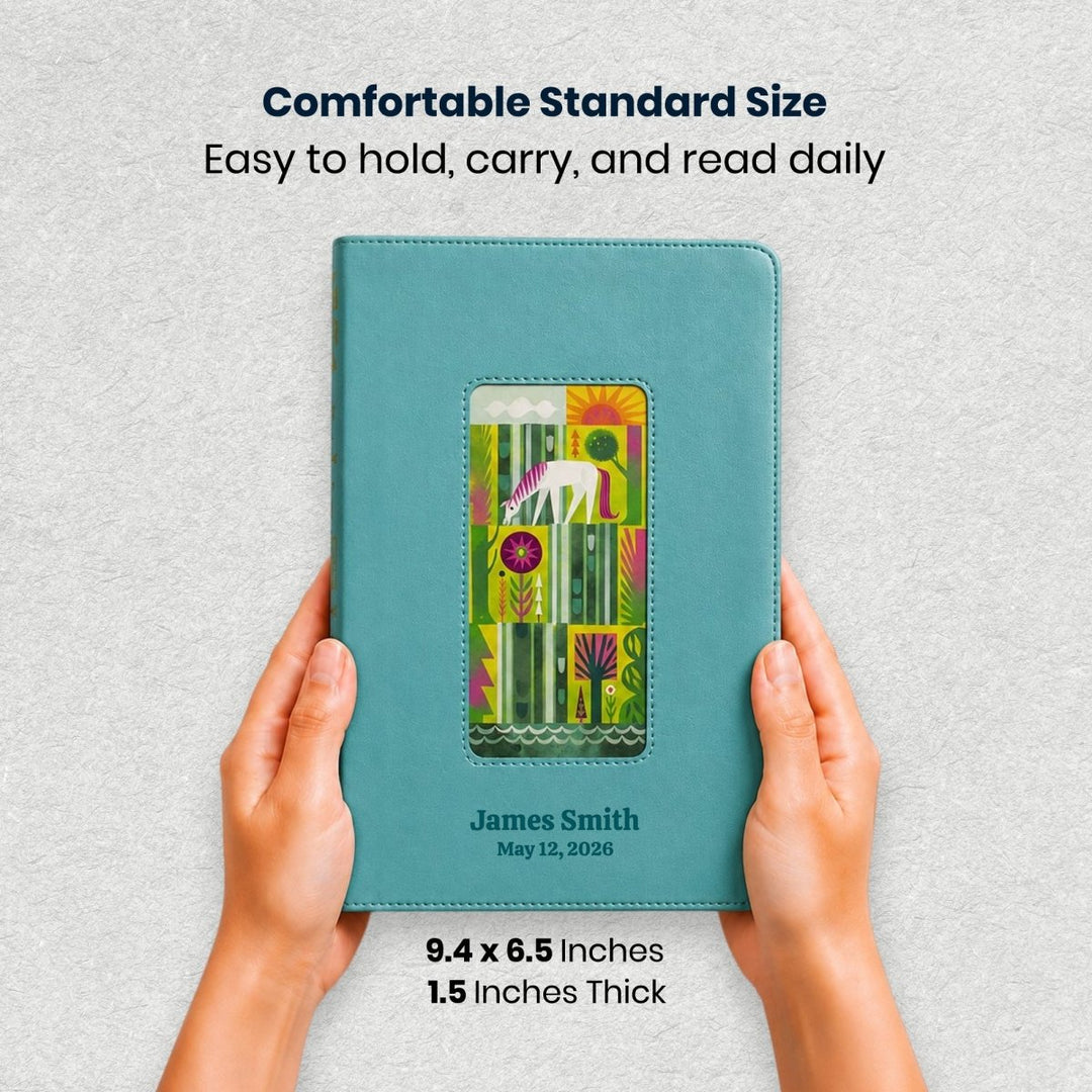 Custom Personalized Church Bible ESV The Biggest Story Bible Medium Print | Teal - Shepherds Shelf