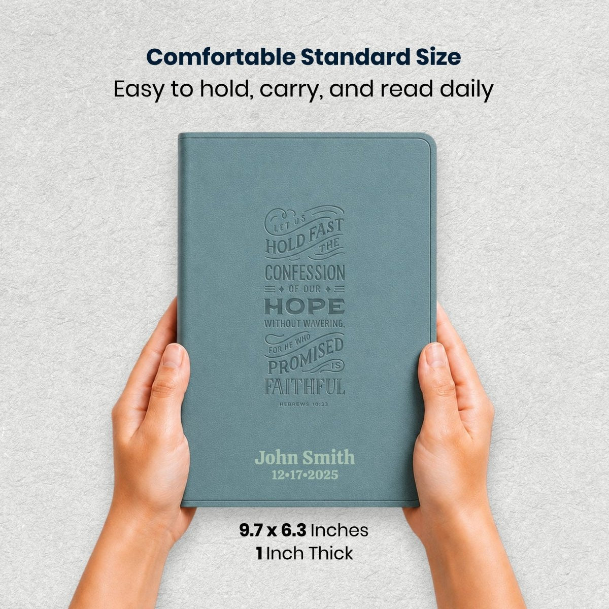 Custom Personalized Church Bible ESV Thinline Bible Large Print | Aqua Teal - Shepherds Shelf