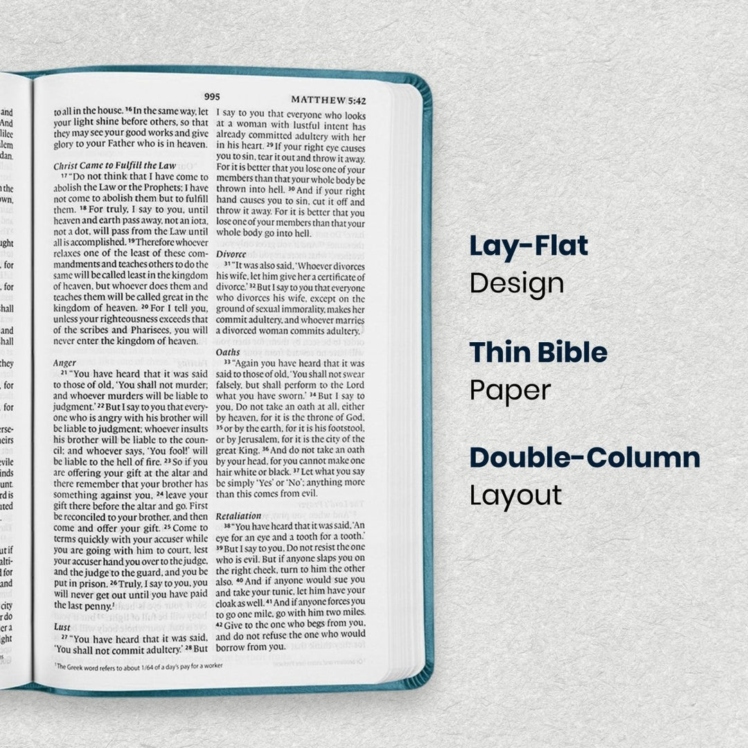 Custom Personalized Church Bible ESV Thinline Bible Large Print | Aqua Teal - Shepherds Shelf