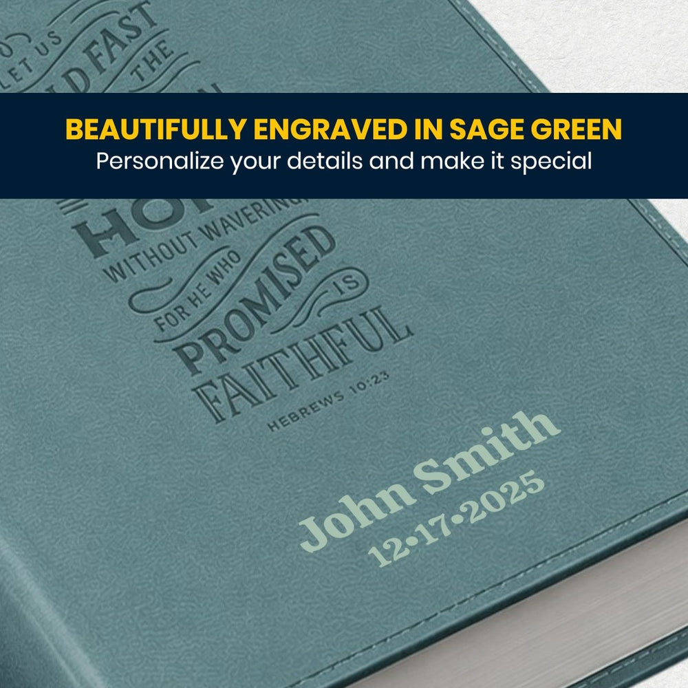 Custom Personalized Church Bible ESV Thinline Bible Large Print | Aqua Teal - Shepherds Shelf