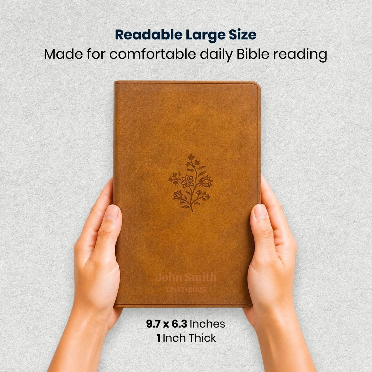 Custom Personalized Church Bible ESV Thinline Bible Large Print | Camel - Shepherds Shelf