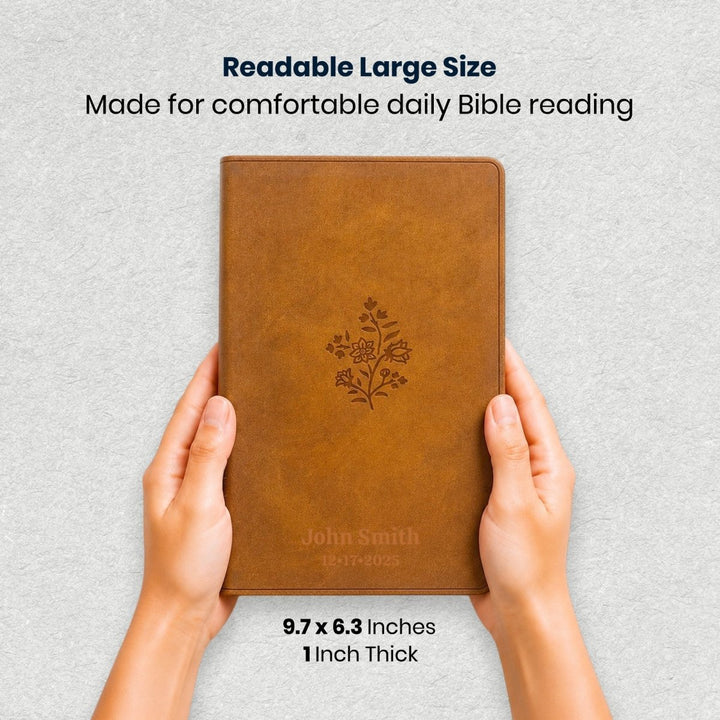 Custom Personalized Church Bible ESV Thinline Bible Large Print | Camel - Shepherds Shelf