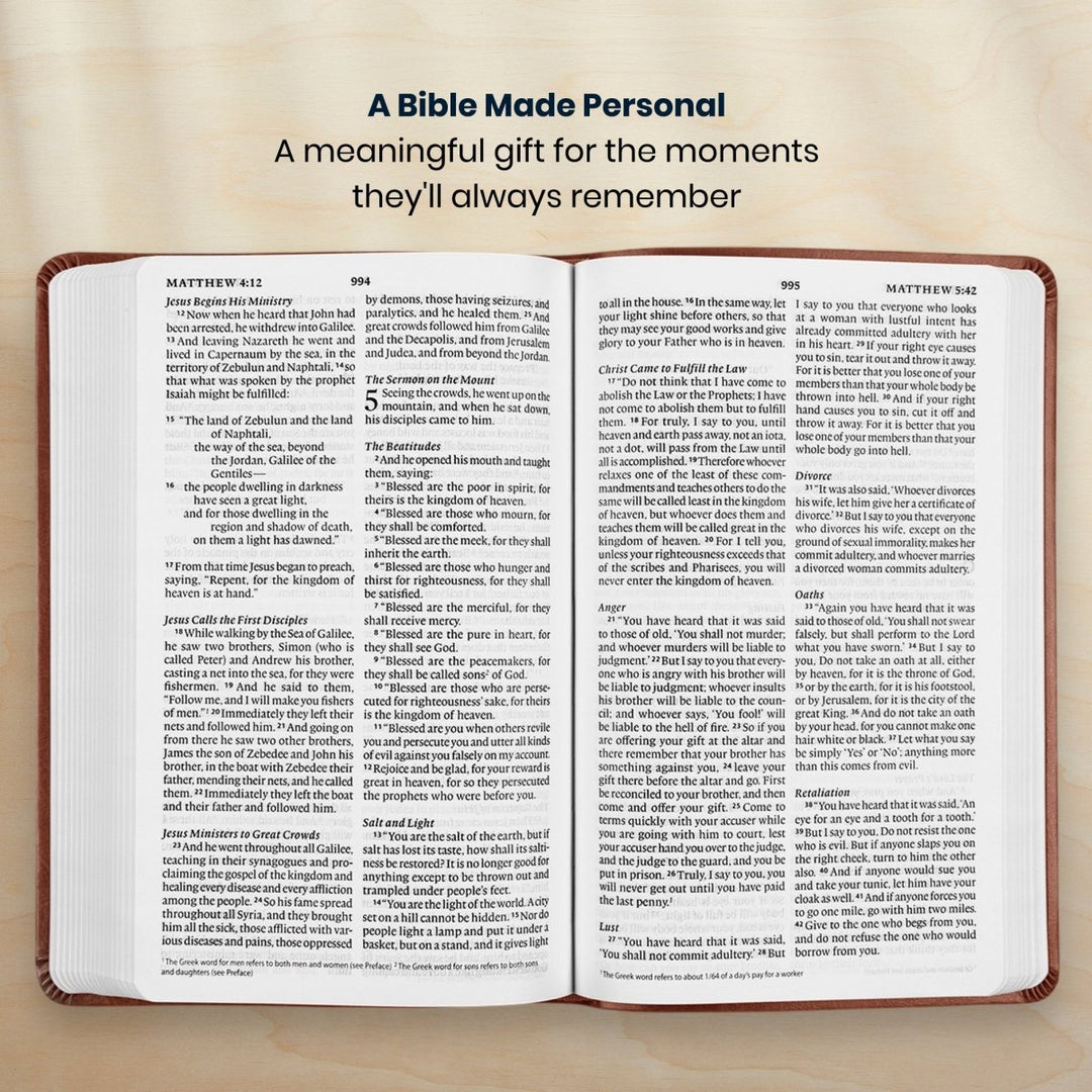 Custom Personalized Church Bible ESV Thinline Bible Large Print | Camel - Shepherds Shelf