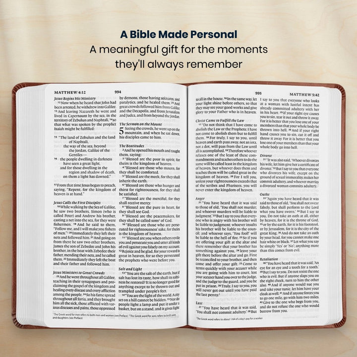 Custom Personalized Church Bible ESV Thinline Bible Large Print | Camel - Shepherds Shelf