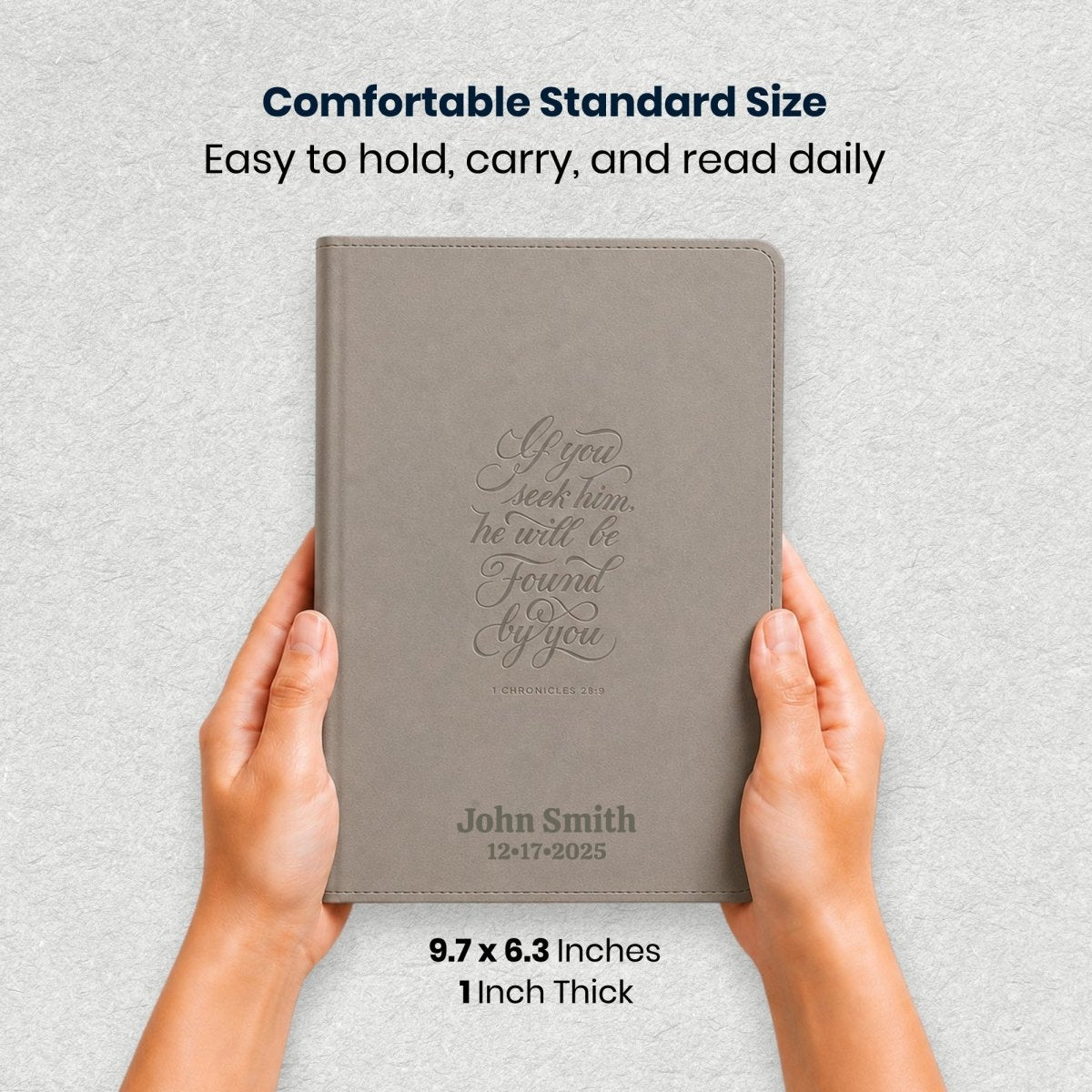 Custom Personalized Church Bible ESV Thinline Bible Large Print | Chronicle Gray - Shepherds Shelf