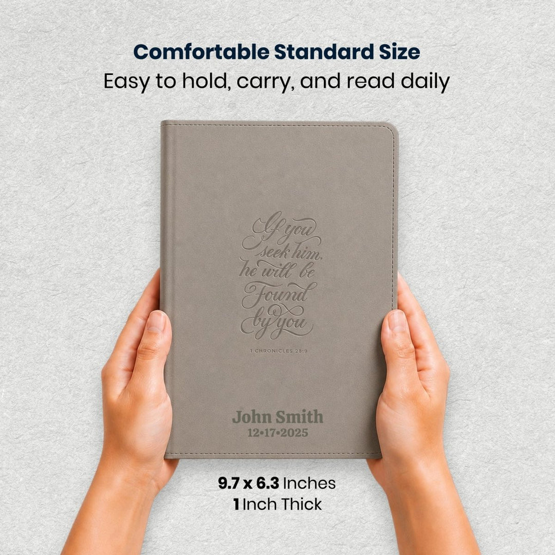 Custom Personalized Church Bible ESV Thinline Bible Large Print | Chronicle Gray - Shepherds Shelf