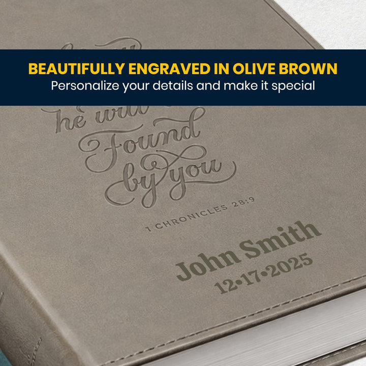 Custom Personalized Church Bible ESV Thinline Bible Large Print | Chronicle Gray - Shepherds Shelf