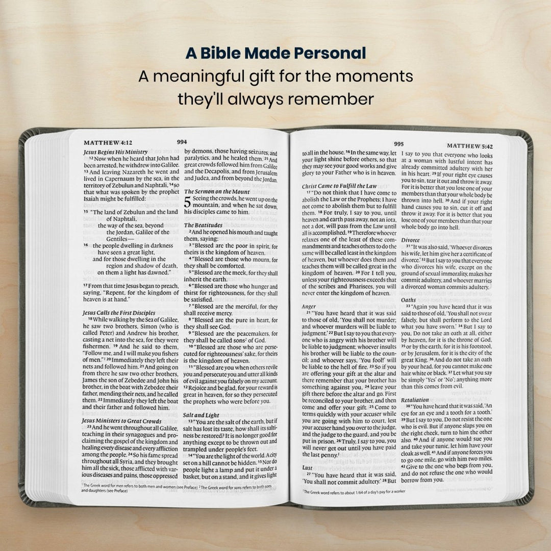 Custom Personalized Church Bible ESV Thinline Bible Large Print | Forest Green - Shepherds Shelf