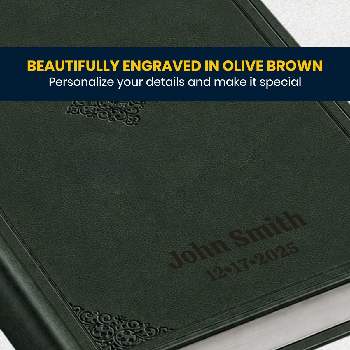 Custom Personalized Church Bible ESV Thinline Bible Large Print | Forest Green - Shepherds Shelf