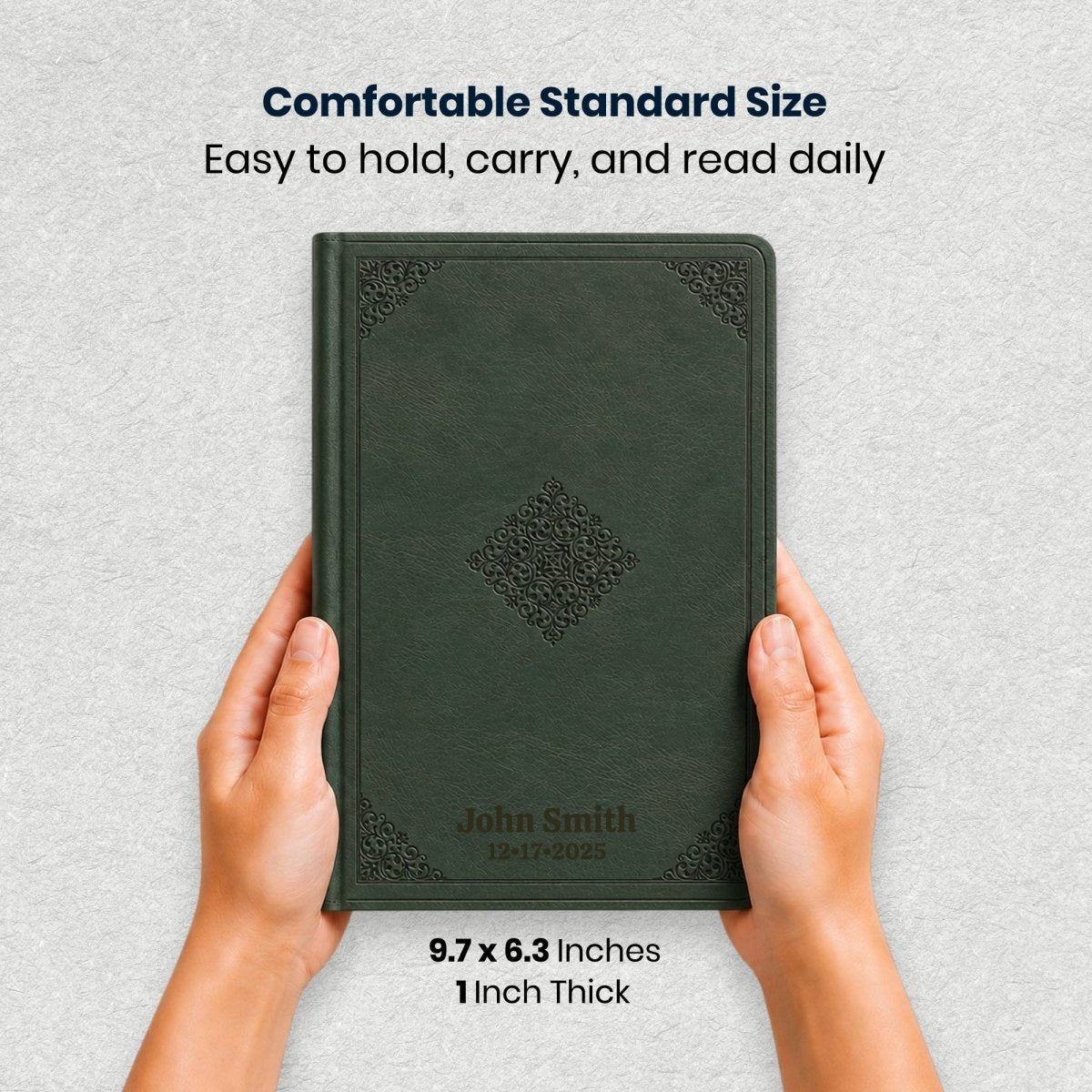 Custom Personalized Church Bible ESV Thinline Bible Large Print | Forest Green - Shepherds Shelf