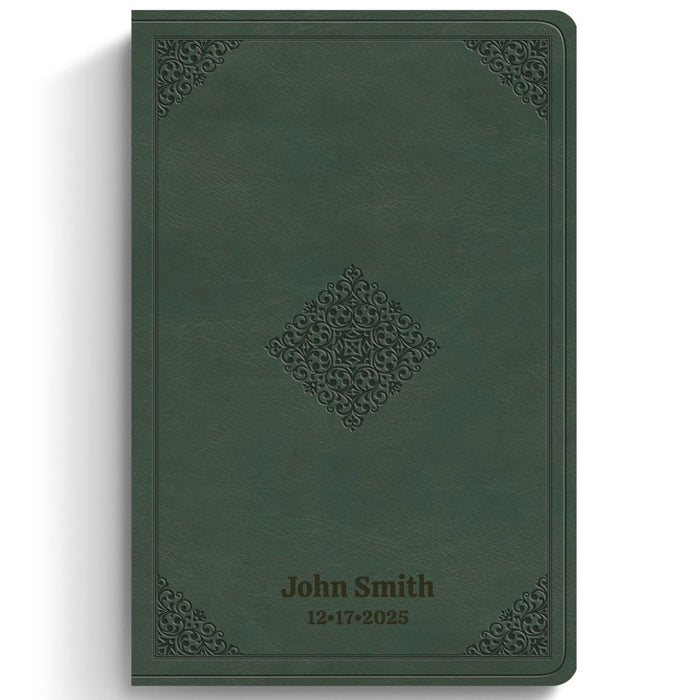 Custom Personalized Church Bible ESV Thinline Bible Large Print | Forest Green