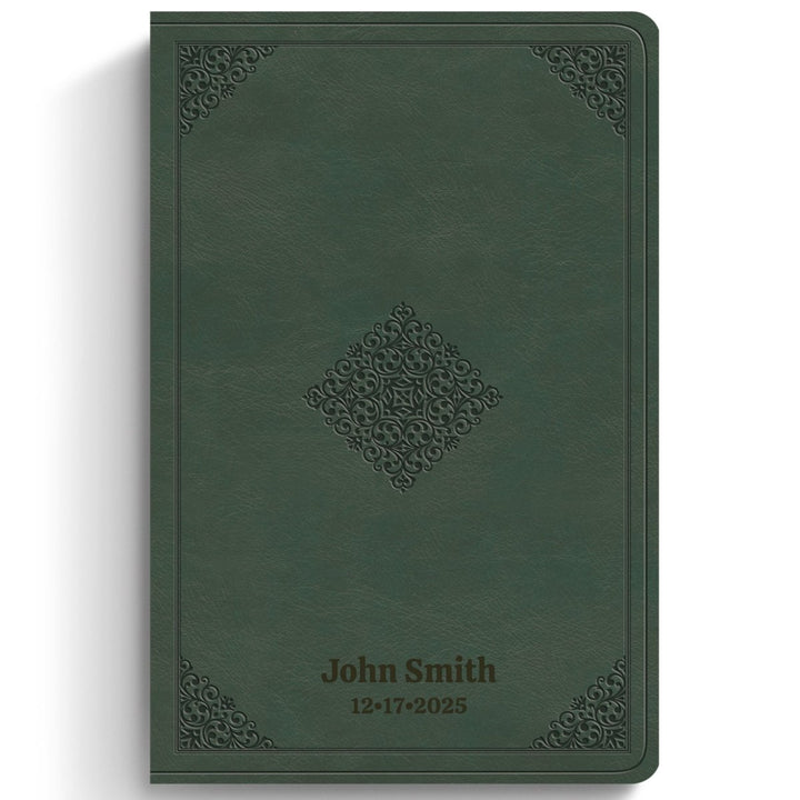 Custom Personalized Church Bible ESV Thinline Bible Large Print | Forest Green - Shepherds Shelf