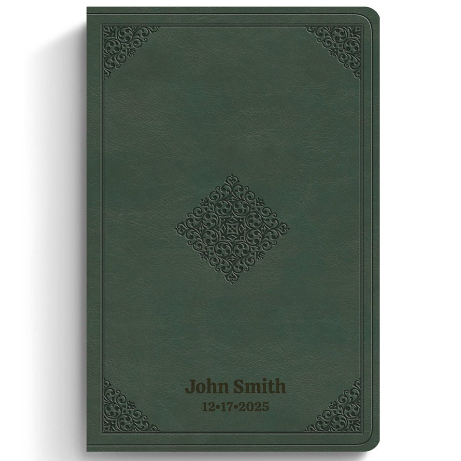 Custom Personalized Church Bible ESV Thinline Bible Large Print | Forest Green - Shepherds Shelf