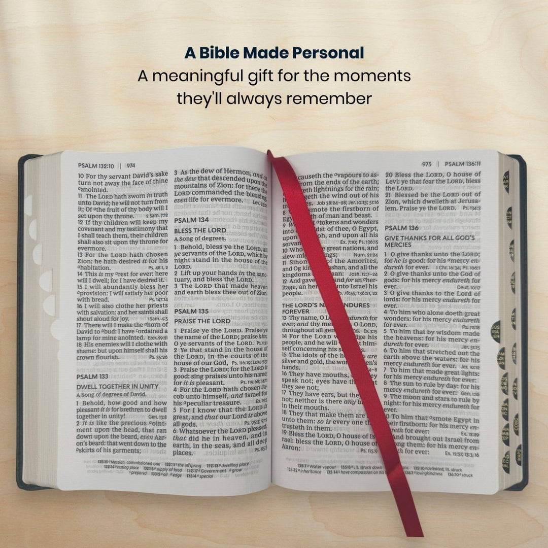 Custom Personalized Church Bible KJV End-of-Verse Reference Bible Giant Print | Black - Shepherds Shelf