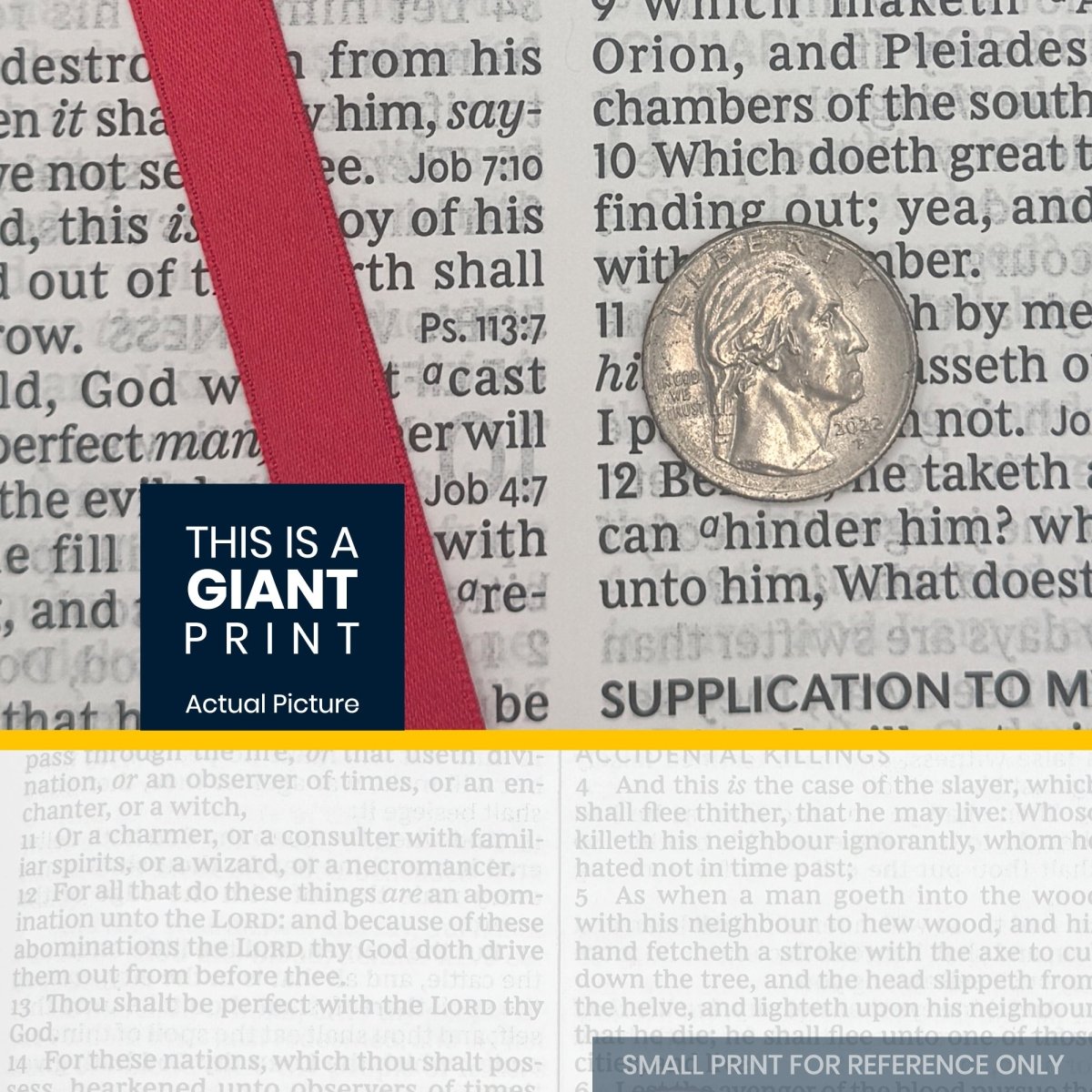 Custom Personalized Church Bible KJV End-of-Verse Reference Bible Giant Print | Black - Shepherds Shelf
