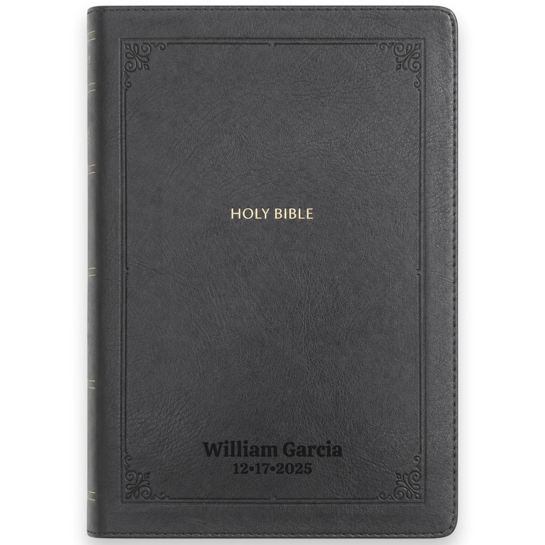 Custom Personalized Church Bible KJV End-of-Verse Reference Bible Giant Print | Black - Shepherds Shelf