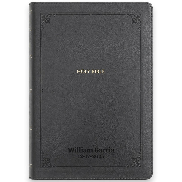Custom Personalized Church Bible KJV End-of-Verse Reference Bible Giant Print | Black - Shepherds Shelf