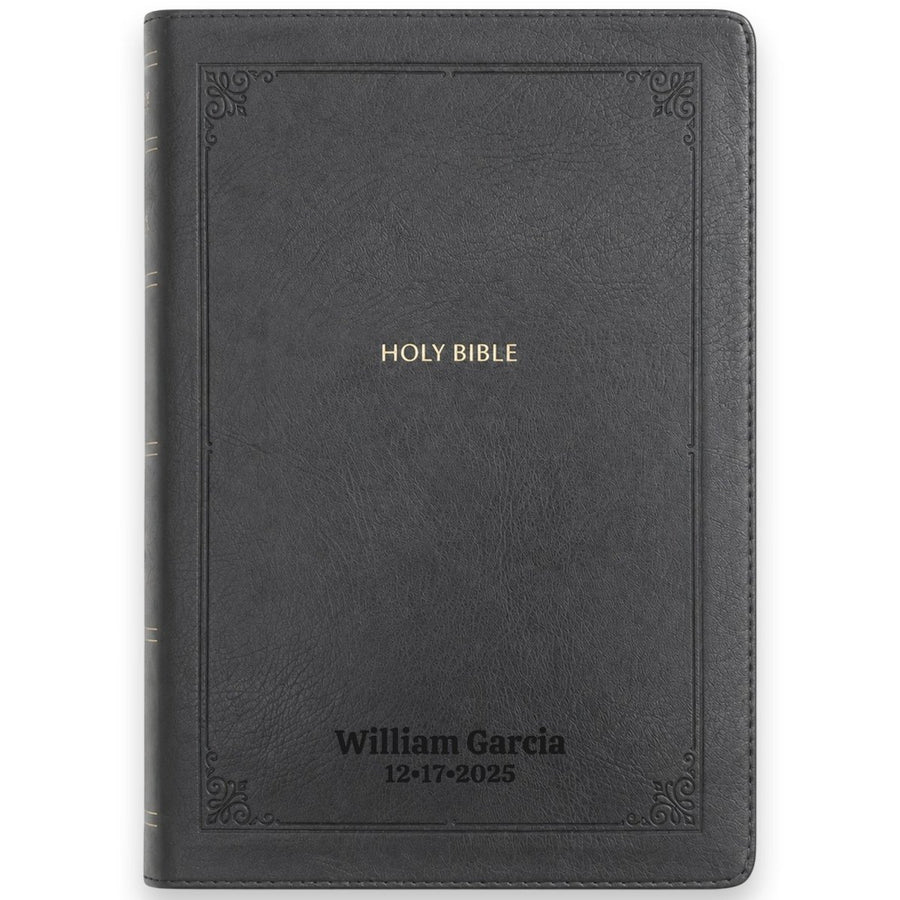 Custom Personalized Church Bible KJV End-of-Verse Reference Bible Giant Print | Black - Shepherds Shelf
