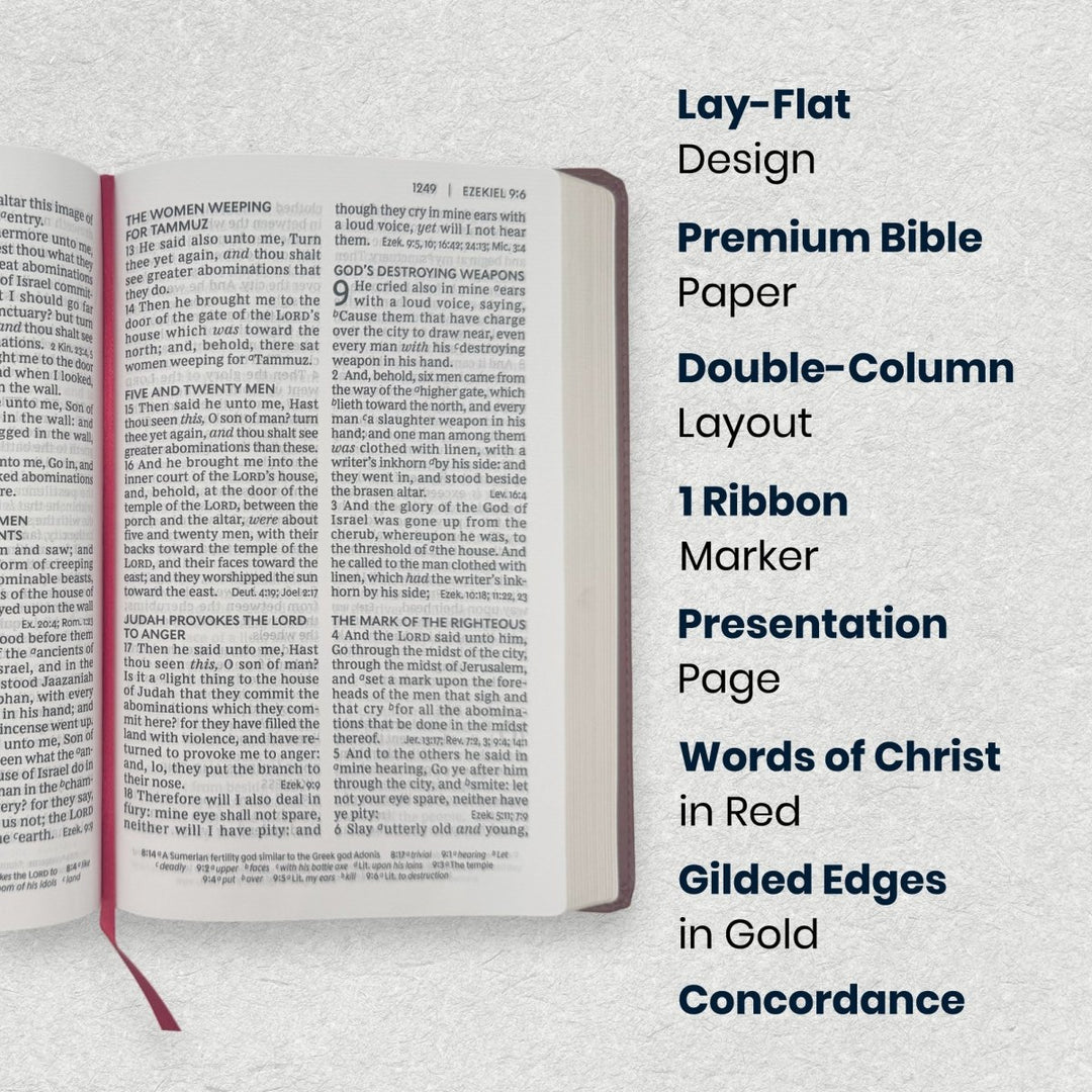 Custom Personalized Church Bible KJV End-of-Verse Reference Bible Giant Print | Brown - Shepherds Shelf
