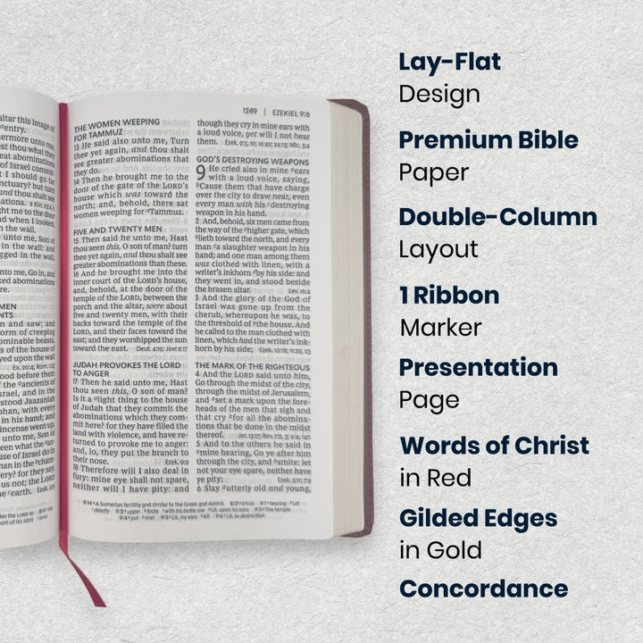 Custom Personalized Church Bible KJV End-of-Verse Reference Bible Giant Print | Brown - Shepherds Shelf