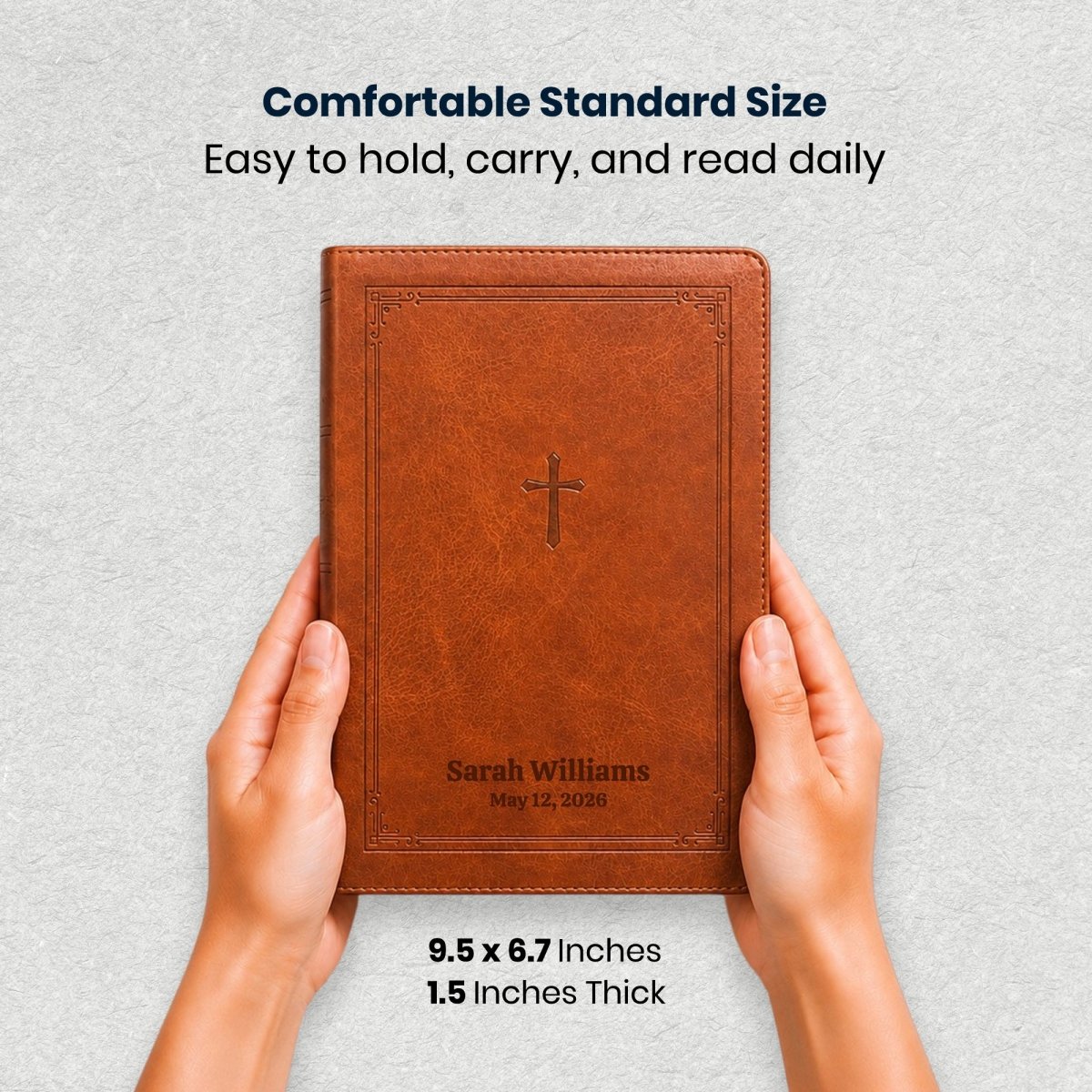 Custom Personalized Church Bible KJV End-of-Verse Reference Bible Giant Print | Brown - Shepherds Shelf