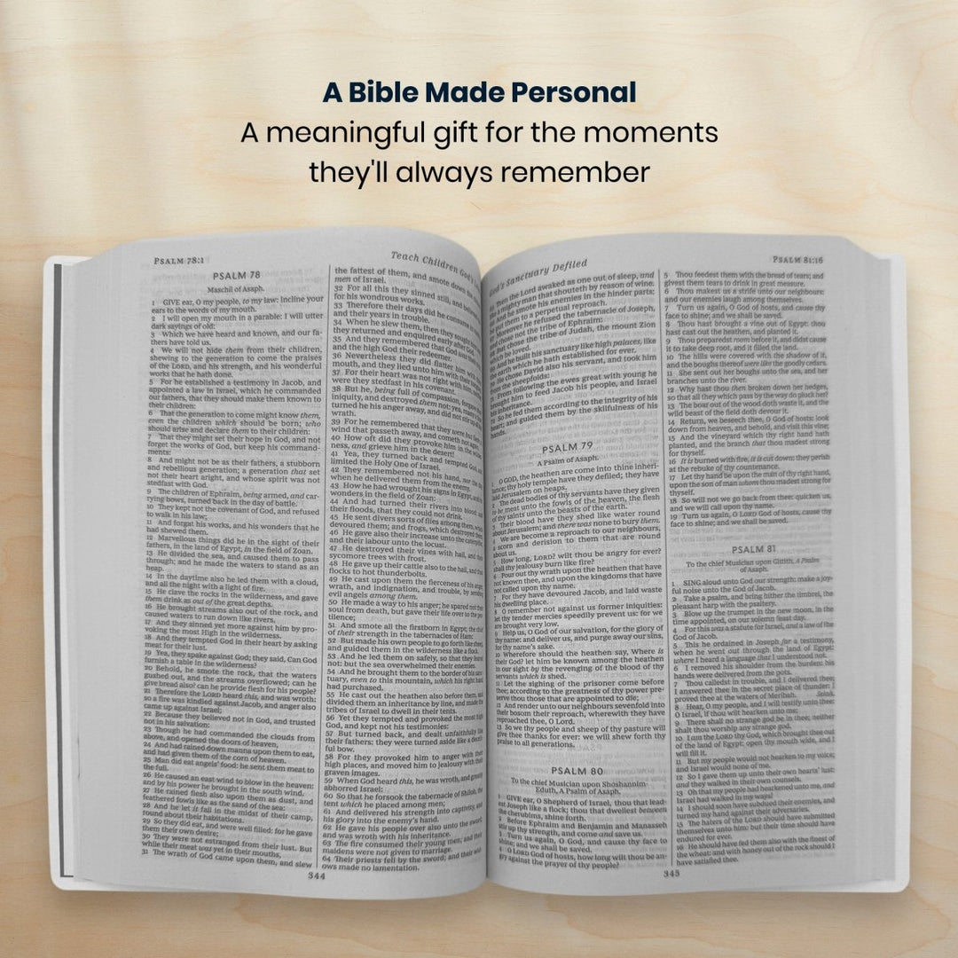 Custom Personalized Church Bible KJV Gift and Award Bible Small Print | White - Shepherds Shelf