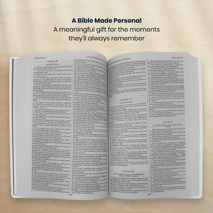 Custom Personalized Church Bible KJV Gift and Award Bible Small Print | White - Shepherds Shelf
